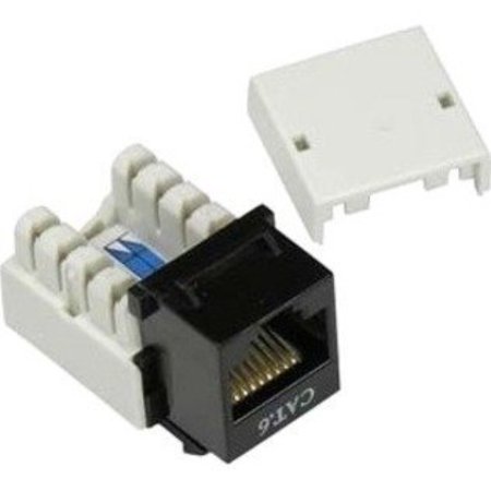 UNIRISE USA Cat.6 Rj-45 Keystone Jack Is 8-Position 8-Conductor (8P8C) And KEYC6-BLK